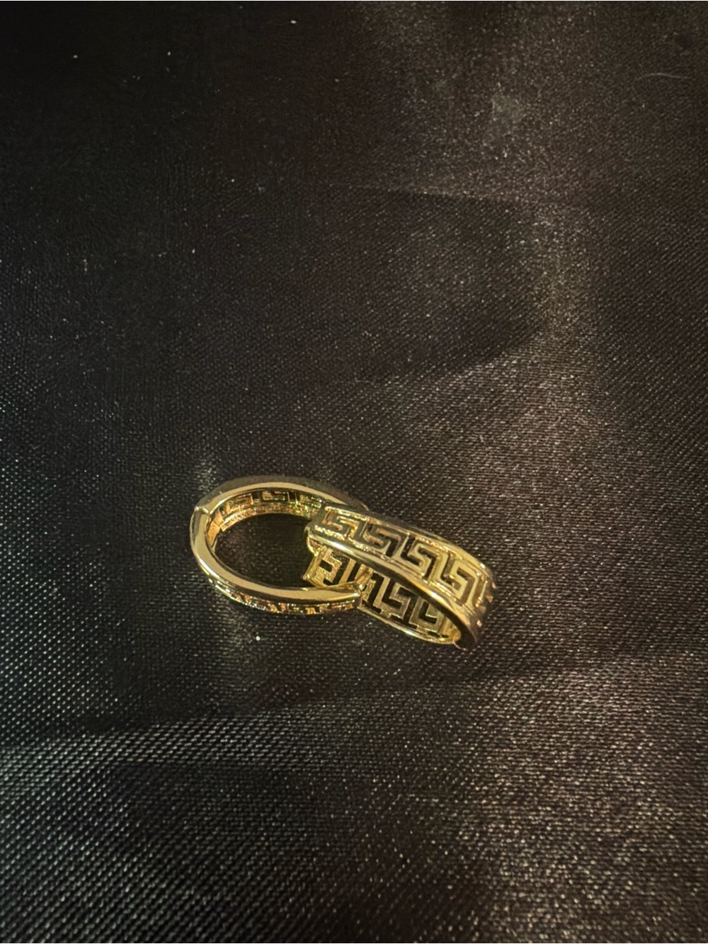 Gold Greek Key Hoop Earrings for Women